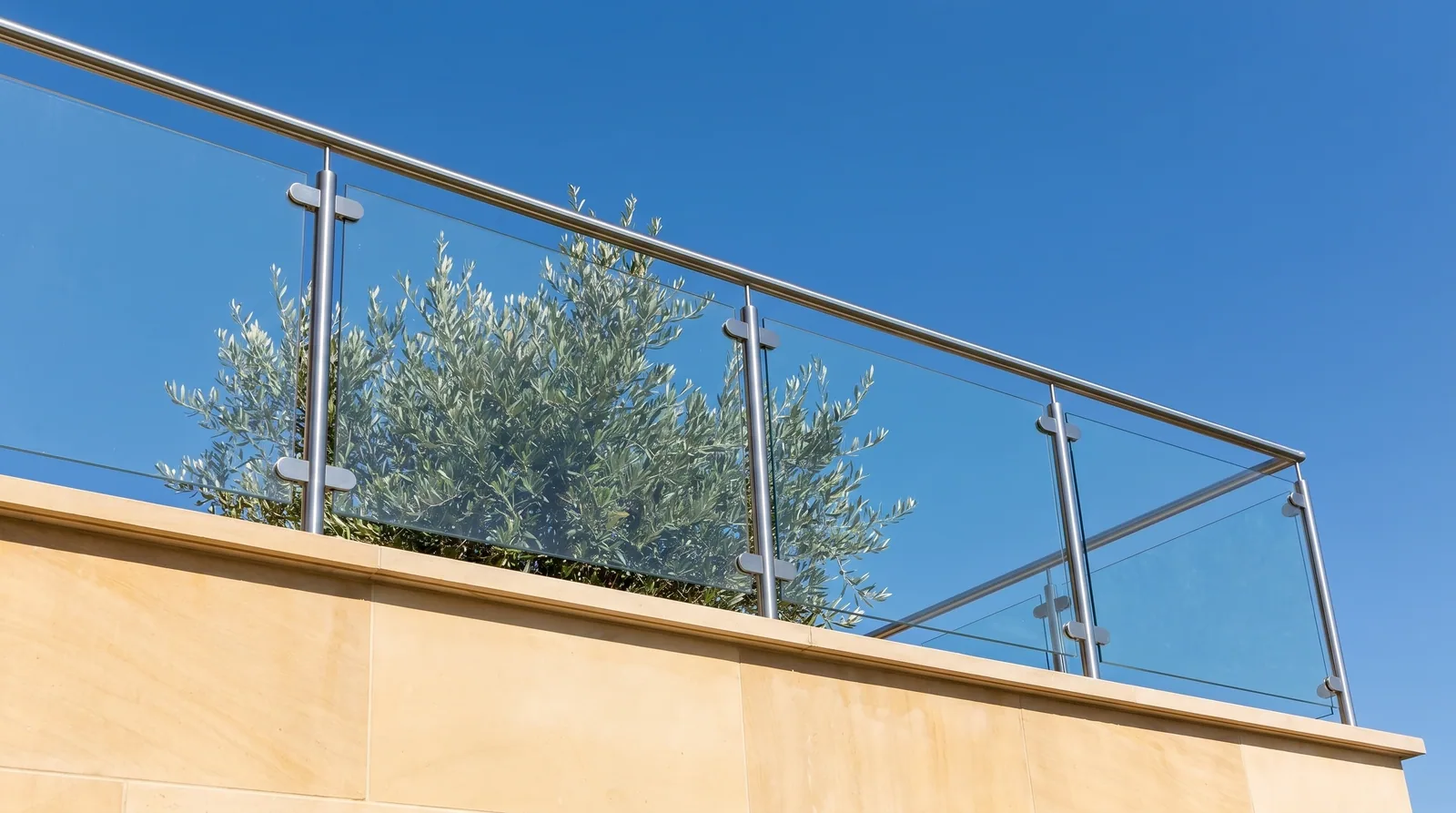 Garde-corps balcon barres inox